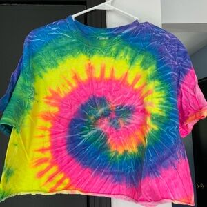 Tie dyed crop top size Large
